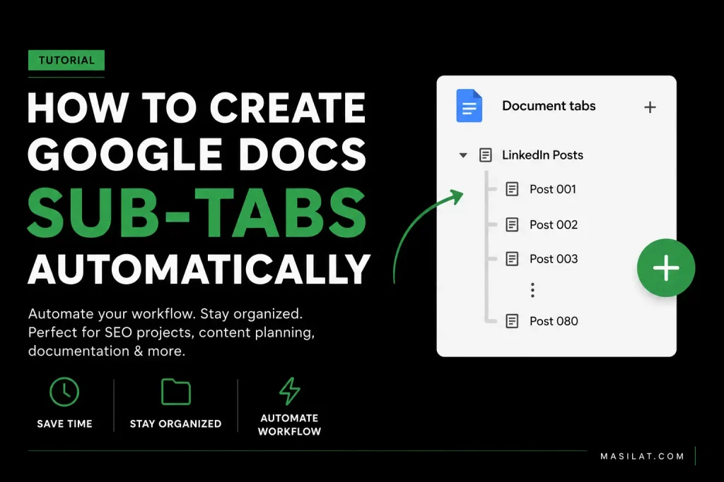 how to auto create sub tabs in google docs using apps script